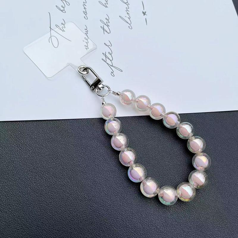 Роскошный браслет из бисера, цепочка для телефона, акриловая подвеска для iPhone 11 13 Pro Max, женская Золотая цепочка с защитой от потери, подвесные украшения