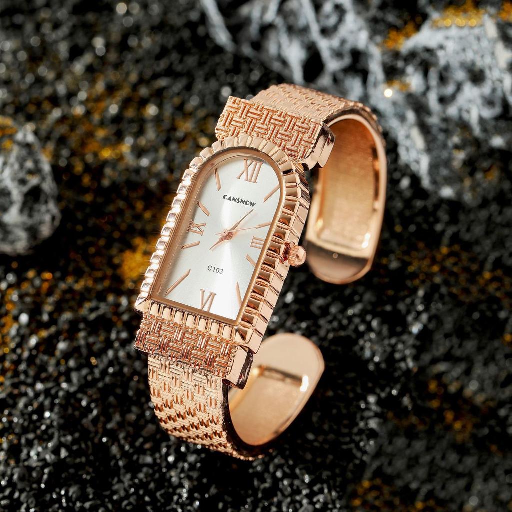 CANSNOW Модные браслеты Наручные часы Женские часы для девушек Наручные кварцевые часы Часы с циферблатом с римскими цифрами