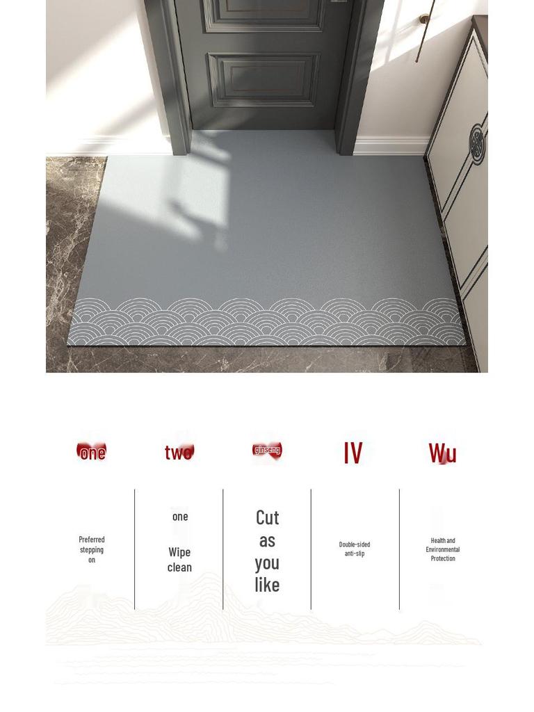 Водонепроницаемый моющийся входной коврик – Отрезается по размеру для прихожей или коридора