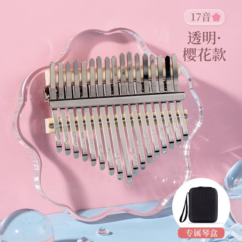 Кристальная Thumb Piano 17 тонов Калимба Акриловая Thumb Piano Пальцевое пианино Музыкальные инструменты
