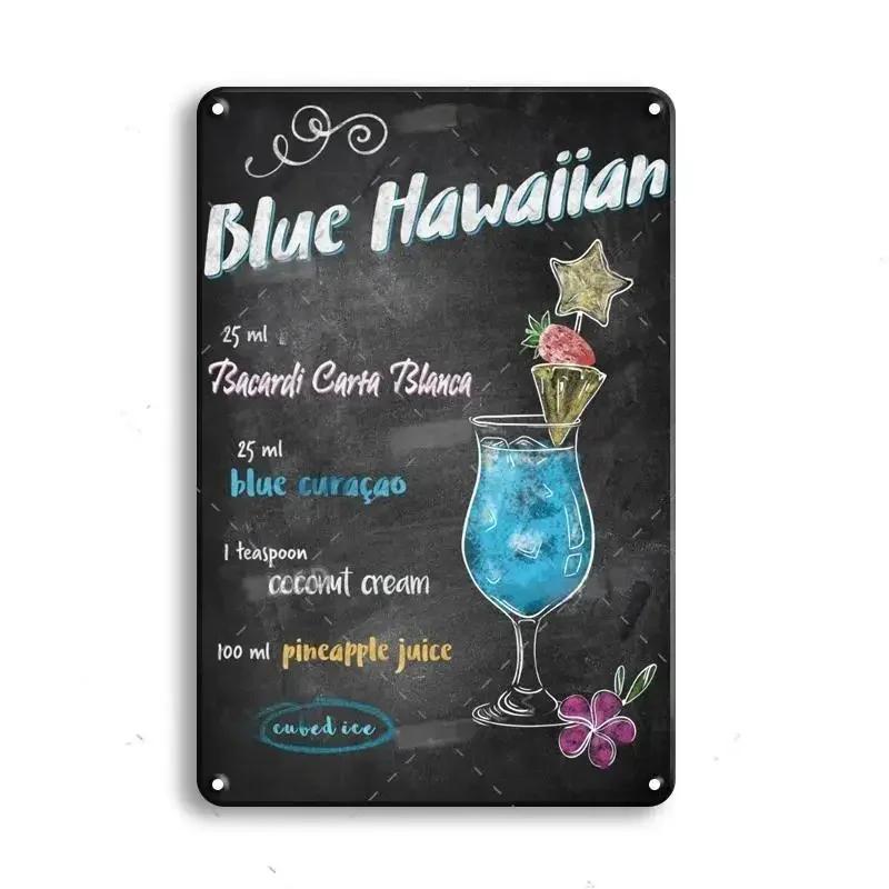 Retro Gin and Tonic Metal Sign Poster 8 X 12 Inch Decorative Plaque for Bar Kitchen Home Wall Decor