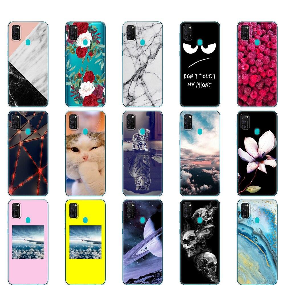 Чехол для Samsung M21, 6,4 дюйма, силиконовый мягкий чехол из ТПУ для Samsung Galaxy M21 M 21 SM-M215FZGUSER m215, задняя сумка для телефона, защитный чехол