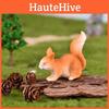 Adorable Resin Craft Figurine Cartoon Squirrel With Acorn For Miniature Gardens