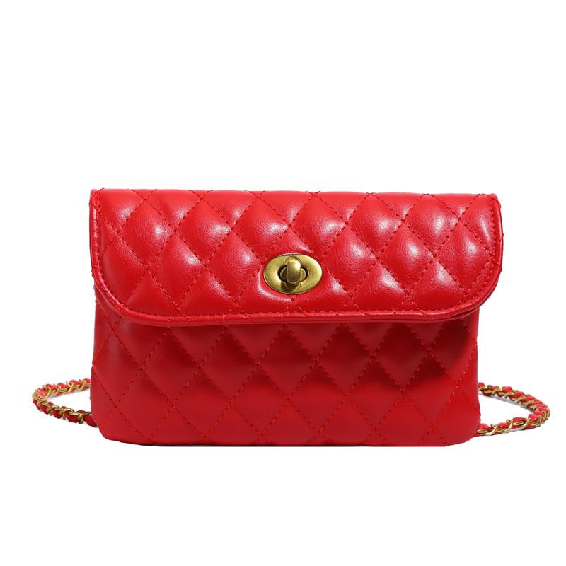 Pu Small Square Crossbody Bag With Chain Strap For Daily Use And Fashion