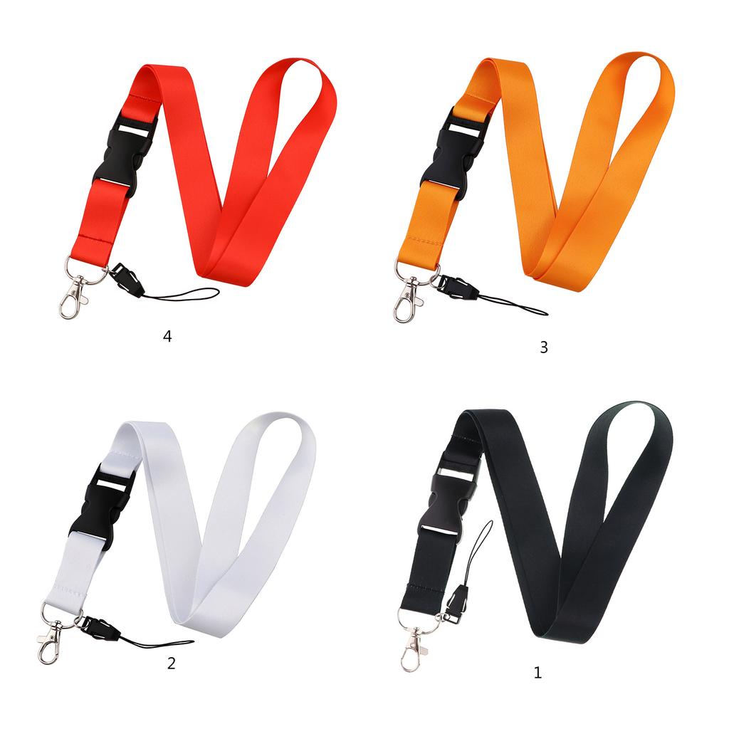 Adjustable Keychain Lanyard Strap Nylon Badge Holder Card Holder Lanyard Phone Lanyard Strap For Office And School Use