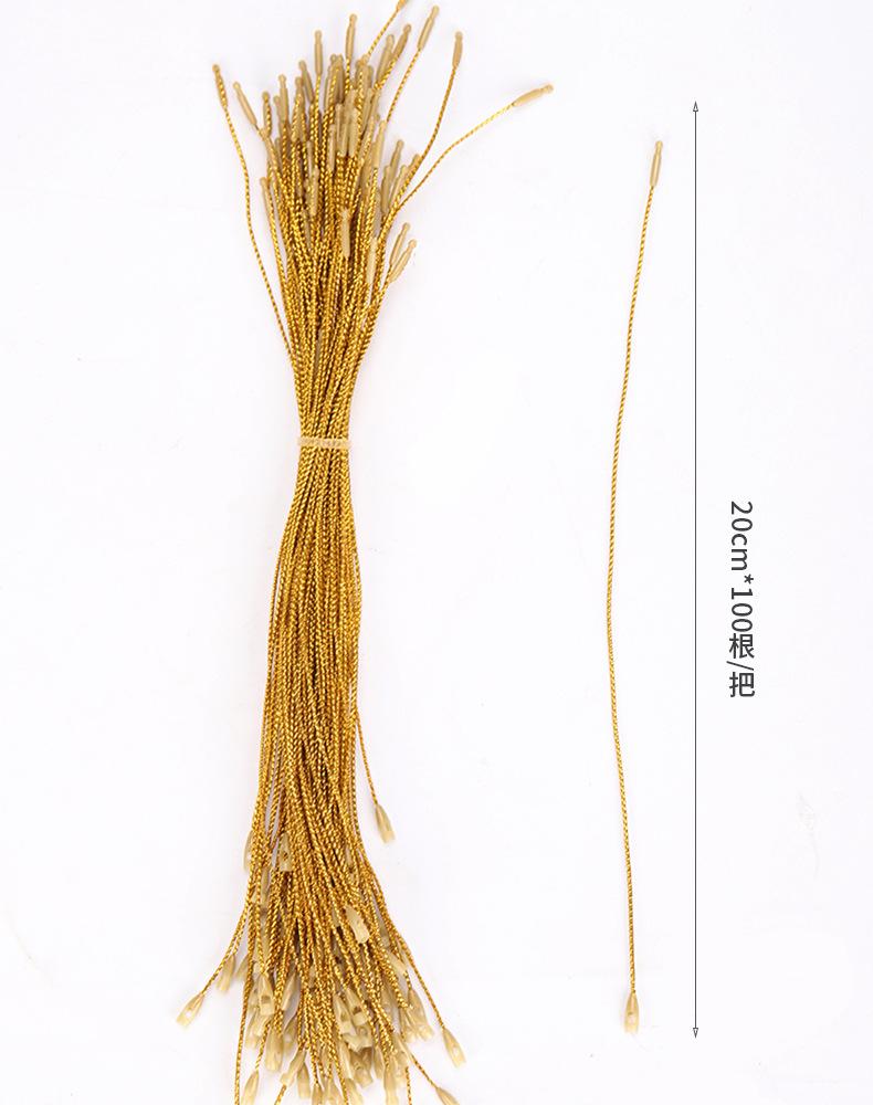 100Pcs 20CM Tag Ropes Christmas Tree Ball Ornaments Hanger String Ribbon Hook Precut With Snaps Locking For Xmas Label Lanyard