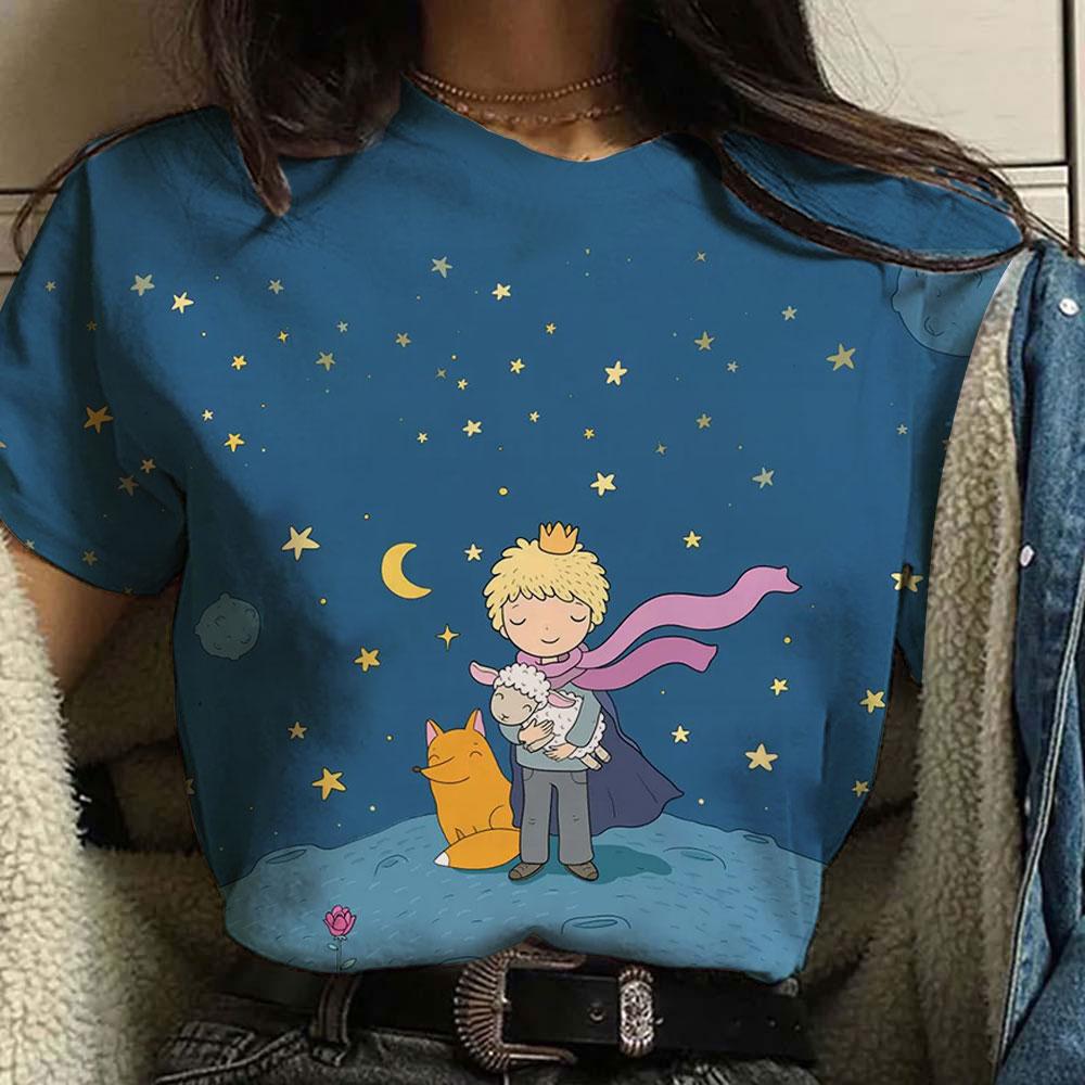 Футболка с коротким рукавом и принтом из мультфильмов, летняя, дышащая, женская, новая, повседневная, с круглым вырезом