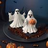 Ghost Figurine Halloween Spooky Ghost Ornaments Collectible Ghost Tabletop Statue Home Decorations for Table Centerpieces Shelf Mantel Display