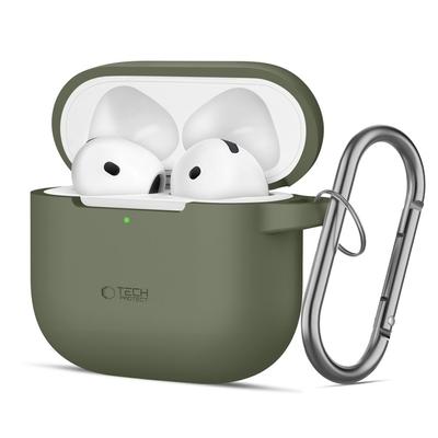Tech-Protect Силиконовый крючок для Apple Airpods 4 Оливково-зеленый