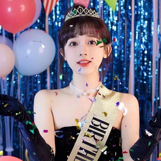 Ободок в виде короны с лентой, блестящие стразы, головной убор, легкий дизайн, потрясающие сверкающие ленты, женственные лозунги