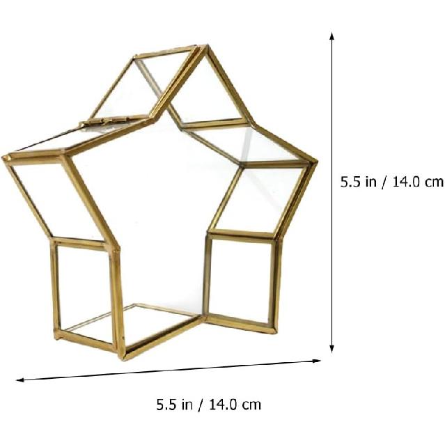 Five-Pointed Star Bottle Coin Jar Star Keepsake Boxes Mini Small Wishing Bottle Glass Jar Ideal Corsage Box for Preserved Flowers Origami Stars