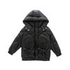 Autumn Winter Jacket For Girl Kid Baby Girl Shiny Solid Warm Hooded Outerwear Coat Teenager Cotton Parka Outift