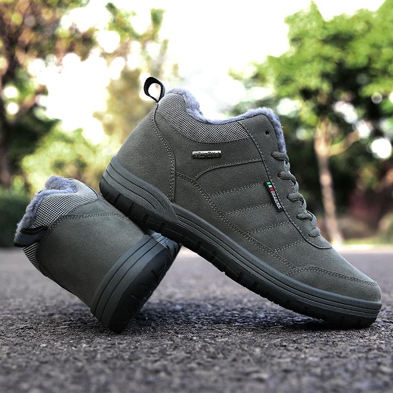 Brand Winter Men's Boots Warm Men's Snow Boots High Quality Leather Waterproof Men Sneakers Outdoor Men Hiking Boots Work Shoes