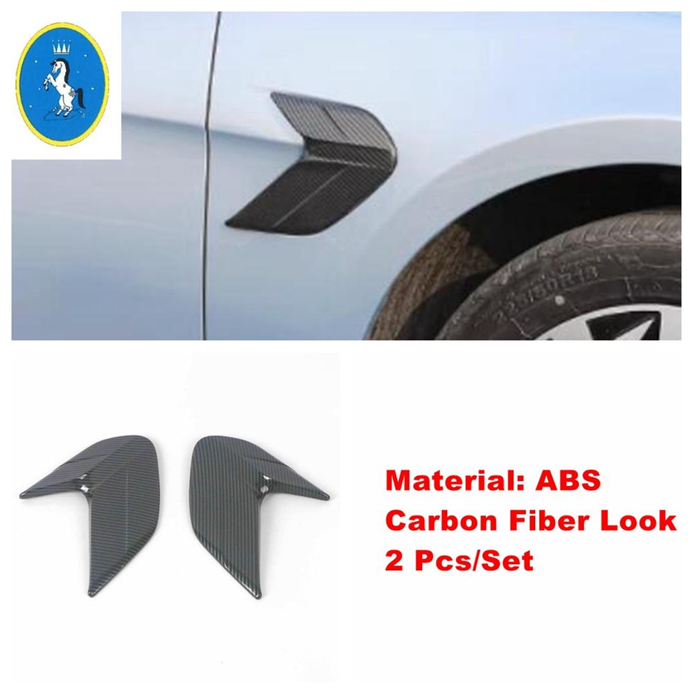 Side Door Body Leaf Board Panel Decoration Cover Trim For BYD Seal EV 2024 Chrome / Carbon Fiber Look Car Accessories