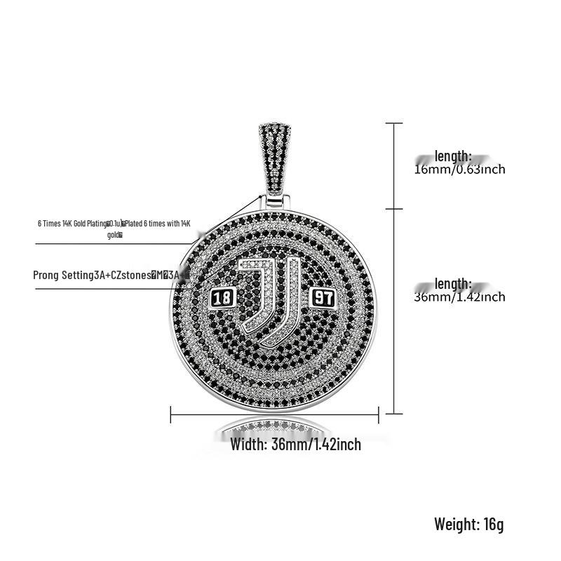 Кулон в виде эмблемы европейского и американского хип-хоп футбольного клуба с красочными масляными каплями — памятная медаль болельщика.