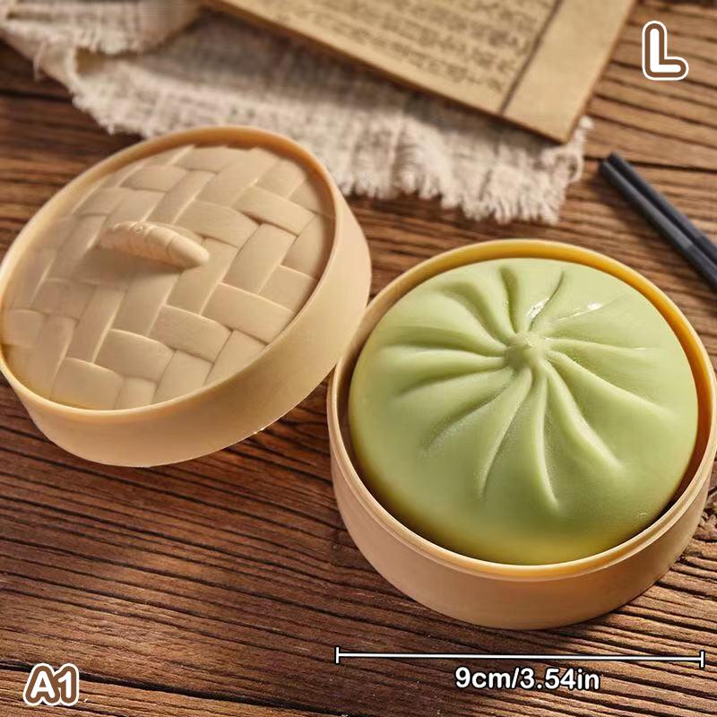 Гигантские пельмени Сквиши Игрушки для снятия тревоги Фиджет-игрушка Симуляция еды Паровой пирожок с начинкой Мягкое сжимание Тесто-игрушка для снятия стресса