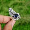 Tanzanite Quartz Gemstone 925 Sterling Silver Flower Wife Stackable Ring Jewelry