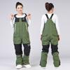 New Winter Men's and Women's Ski Pants Couples Strap Ski Pants Windproof and Waterproof Thermal Ski Jumpsuit