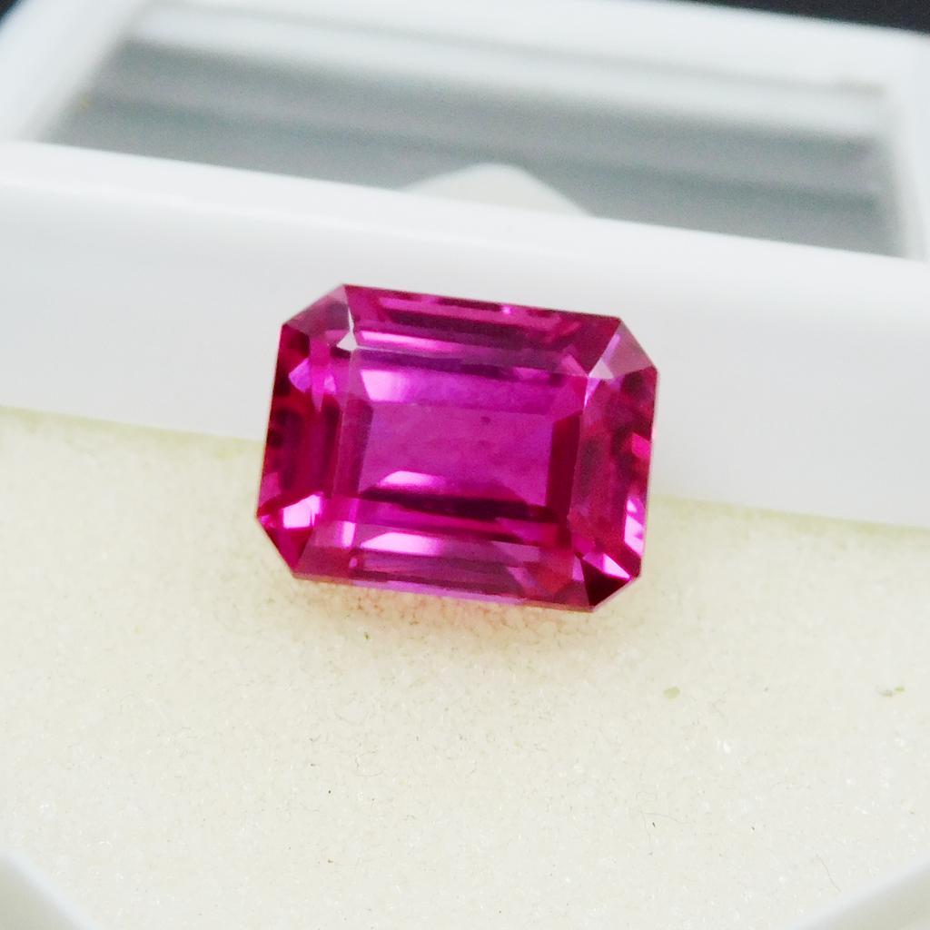 Brilliant Emerald Cut Natural Pink Sapphire 13.15 Ct Loose Gemstone
