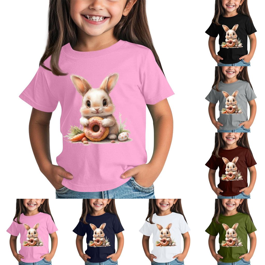 Toddler Girl Boy T-Shirts Kids Top Boys And Girls Printed Short Sleeved T-shirt 2-12Y