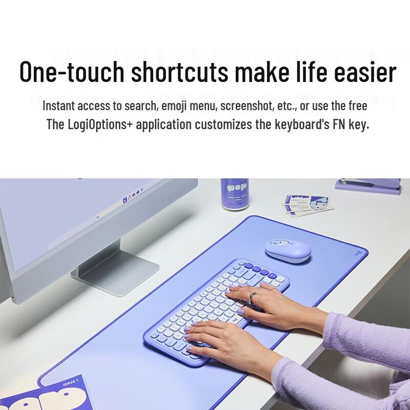 Logitech POP ICON COMBO Улучшенный беспроводной комплект: клавиатура и мышь