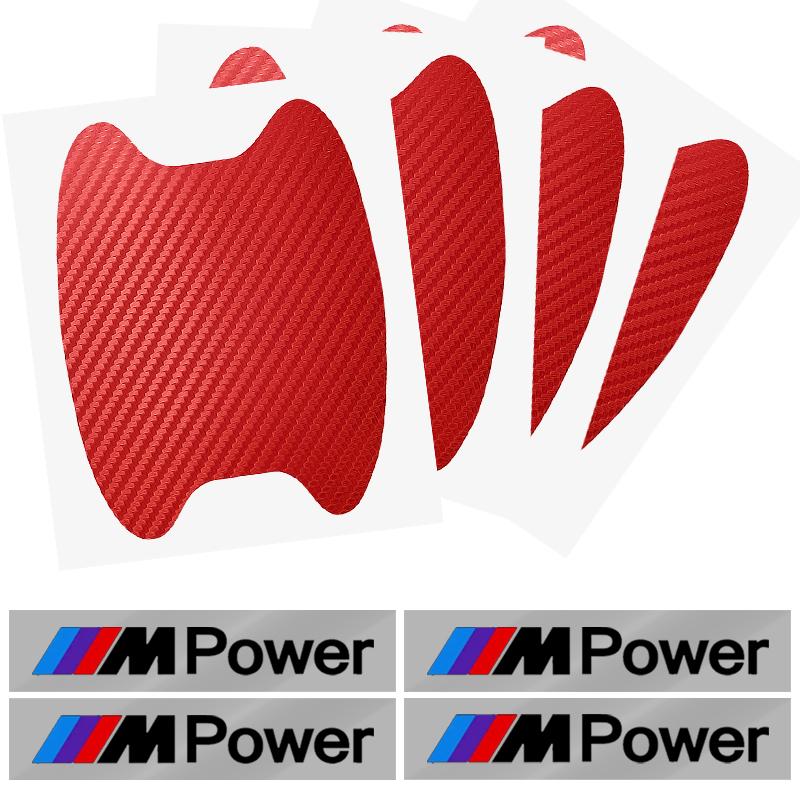 Car Door Sticker Carbon Fiber Scratches Auto Handle Protection Film For BMW M E34 E36 E60 E90 E46 E39 E70 F10 F20 F30 X5 X6 X1 M3 M5 M6 E71 F01 F87