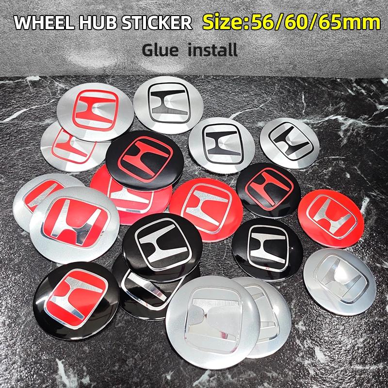 For Honda Acc04pcs 56mm 60mm 65mm Car Wheel Center Sticker Hub Cap Decal Emblem For Honda Civic Fit Jazz Accord CRV City Odyssey Passport