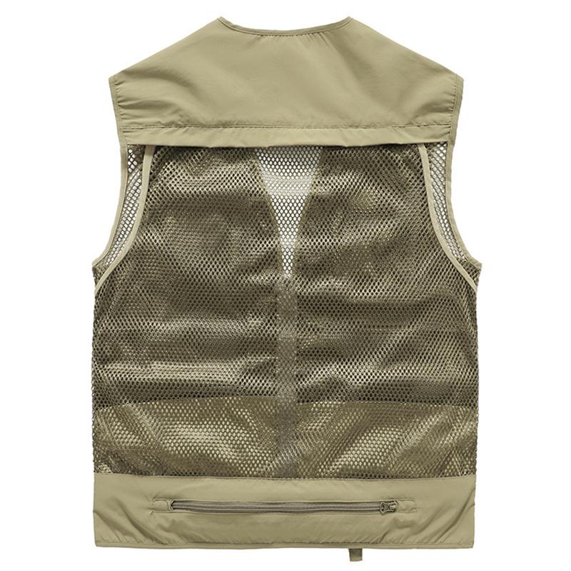 Мужской летний жилет для работы на открытом воздухе с несколькими карманами, узкий дизайн плеч, жилет для рыбалки и фотосъемки, куртка