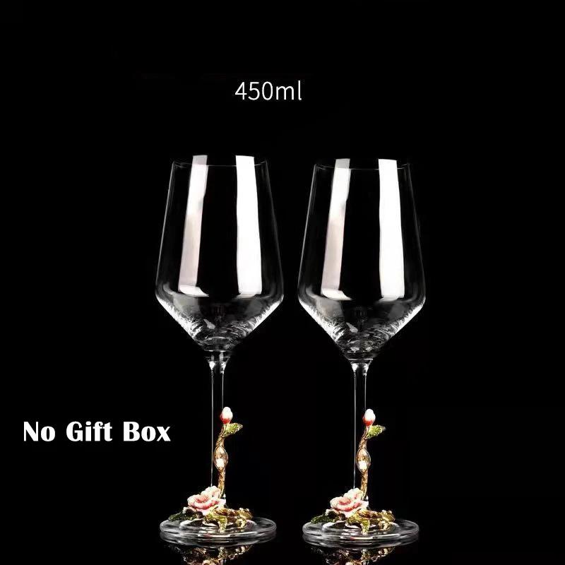 Enamel Crystal Glass Red Wine Cup Champagne Wine Glasses Luxury Glass Cups Wineglass Vintage Drinking Goblet Set Whiskey Barware