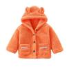 Однотонный флисовый худи на пуговицах для детей 1-8 лет
