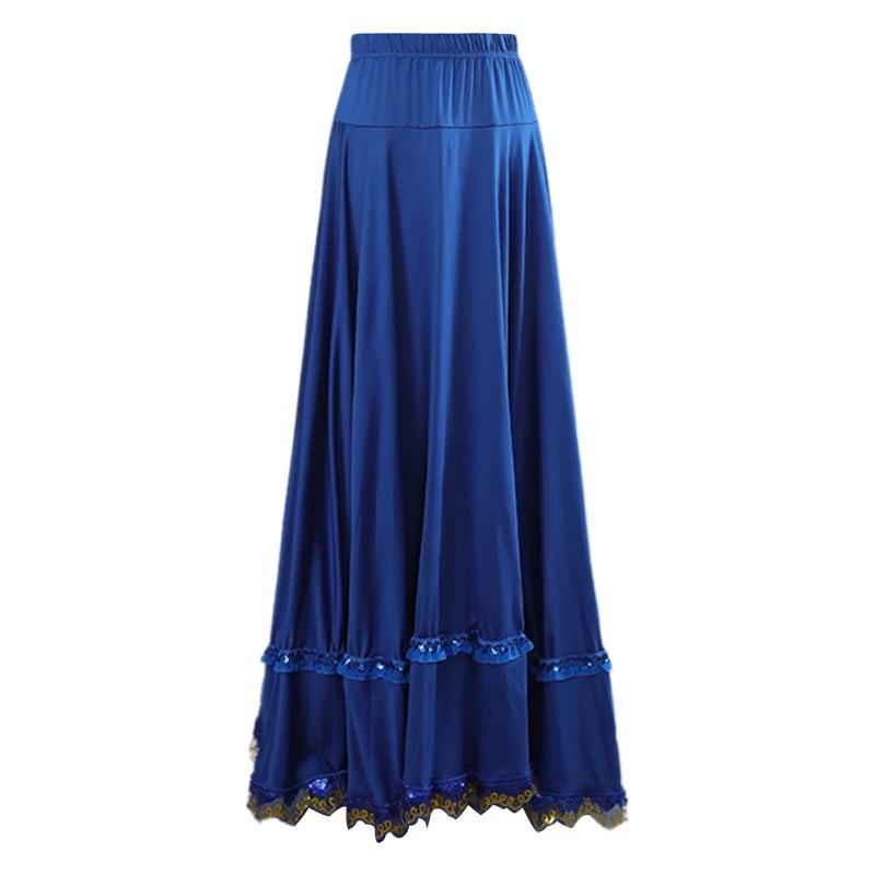 Женские бальные юбки для фламенко, лиричные бальные макси-юбки, костюмы для выступлений по классическому балету, этническим танцам