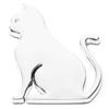 GoodsLand [2color] 3D Cat Sticker Cat Shaped Cute Animal Decal Car Sticker Metal 3D Emblem Logo Sticker Stylish GD-STCAT-SV