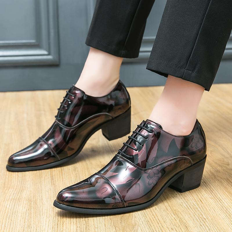 Джентльменские туфли из лакированной кожи с увеличением роста, коричневые, черные, броги, свадебные, для вечеринки, дизайнерские, мужские, формальные, zapatos hombre