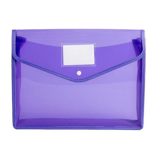 Пластиковая папка-файл Водонепроницаемый прозрачный расширяющийся органайзер для документов с застежкой-кнопкой Без разделителей Портативный формат A4/B5 Конверт для файлов для офиса