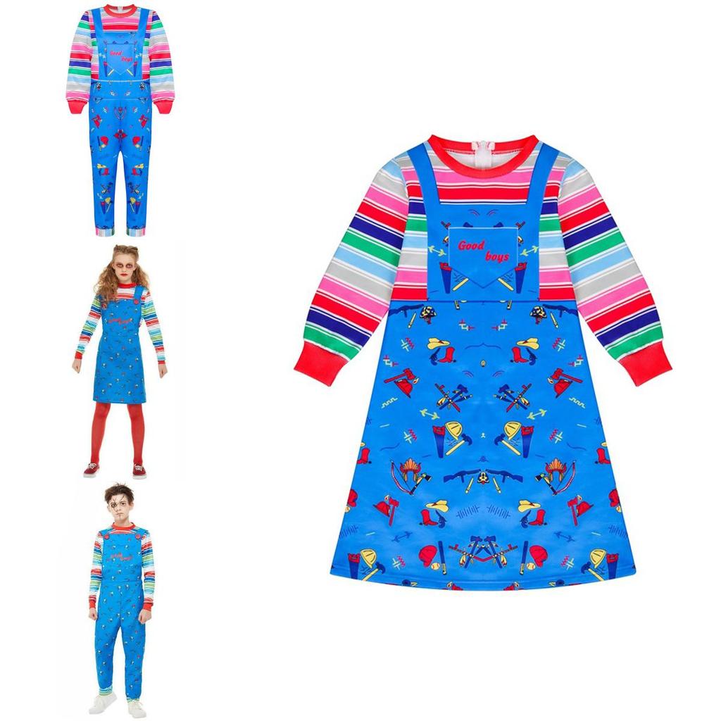 Очаровательный лицензированный костюм Чаки для детских игр на Хэллоуин, детский маскарадный костюм