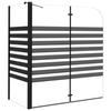 VidaXL Striped Shower Cabin Shower Wall Bathroom Screen Bathtub Accessory Interior 120x68x130 Cm 151863