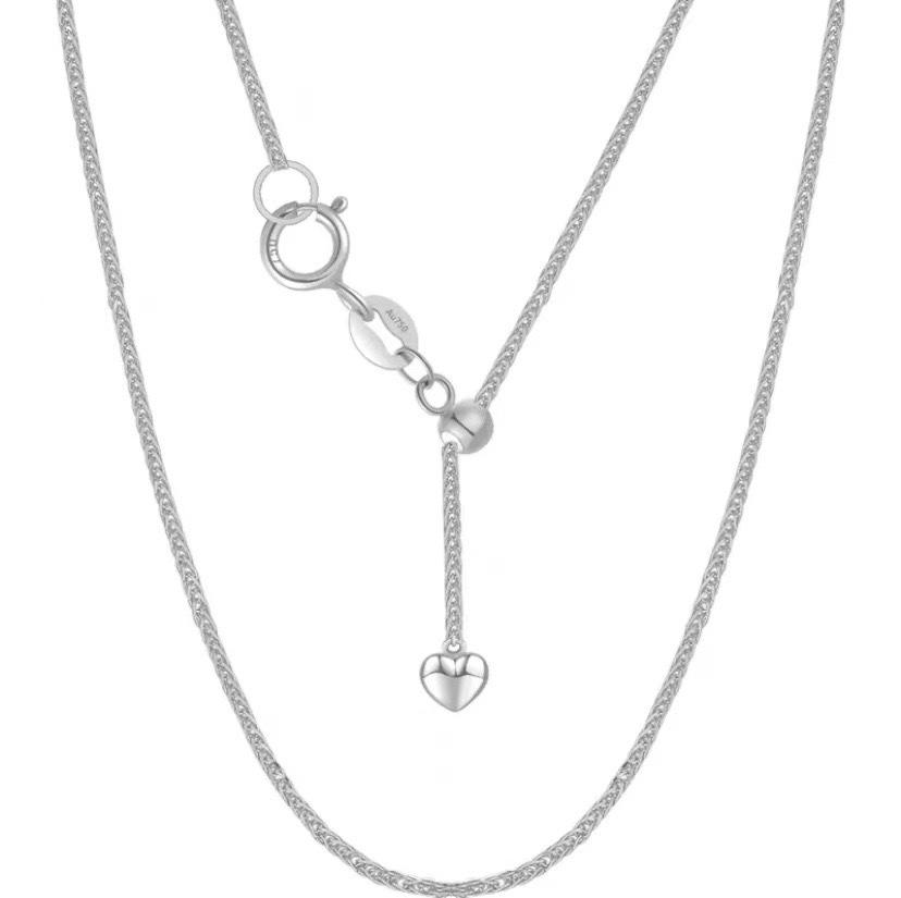 Настоящее 18-каратное золотое ожерелье Au750 Love Chopin, регулируемая простая цепочка, женская универсальная цепочка для воротника, ювелирный подарок