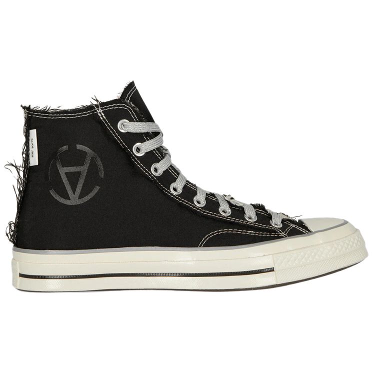 Slam Jam x Converse Chuck 70 High Панк-рок Унисекс Кроссовки Черный Серебристый Экрю 172319C
