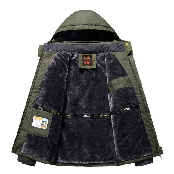 Высокое качество зимние уличные мужские куртки пальто ветрозащитные и морозостойкие толстые хлопковые пальто больших размеров