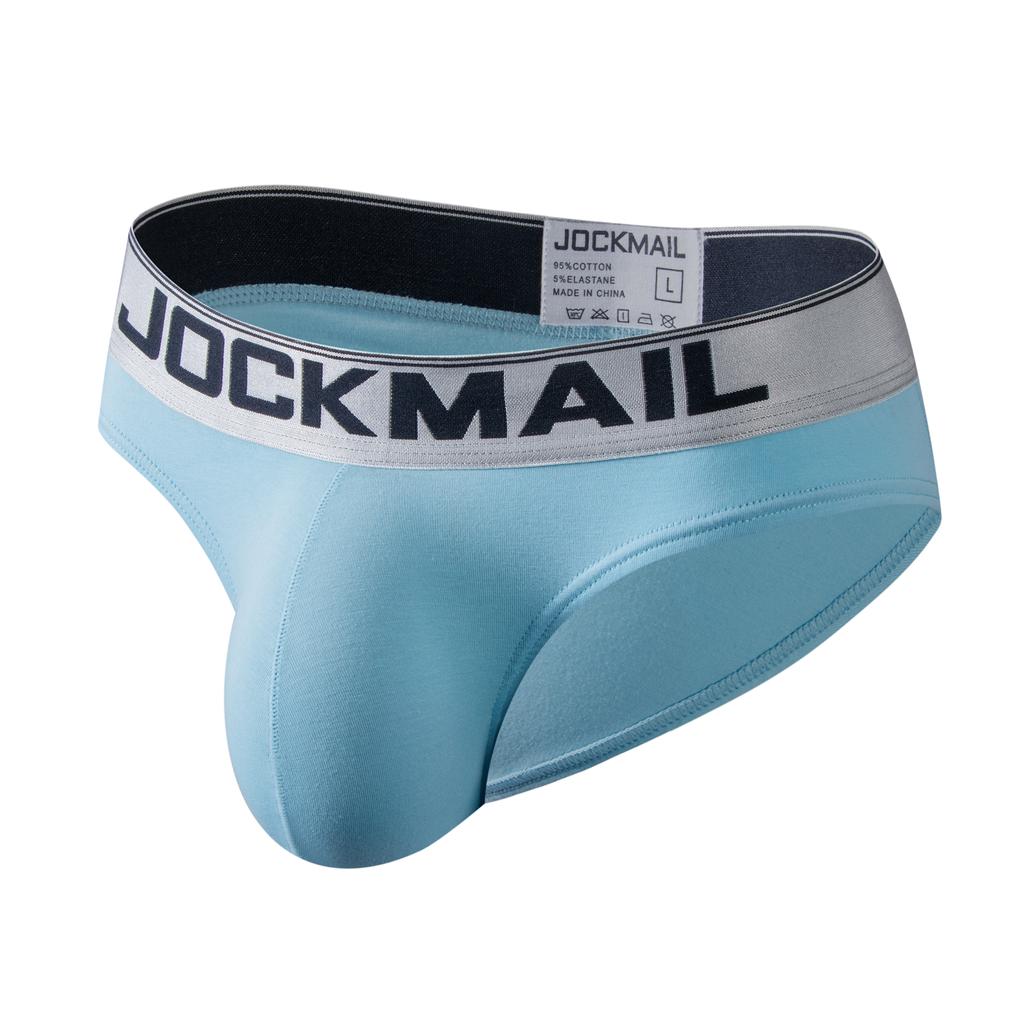 Трусы JOCKMAIL с низкой талией, модное хлопковое дышащее мужское нижнее белье для спорта и отдыха