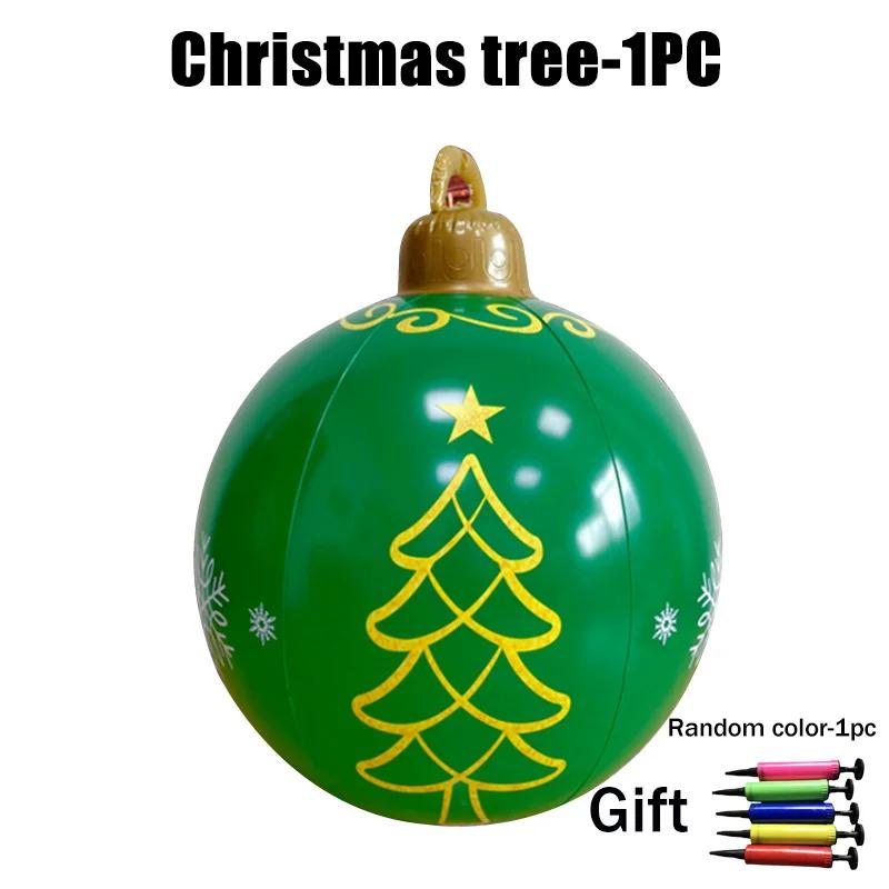 Супер 60см Надувной Рождественский Шар ПВХ Надувное Украшение для Уличного Двора Крыльца Сада Праздничный Декор для Вечеринки