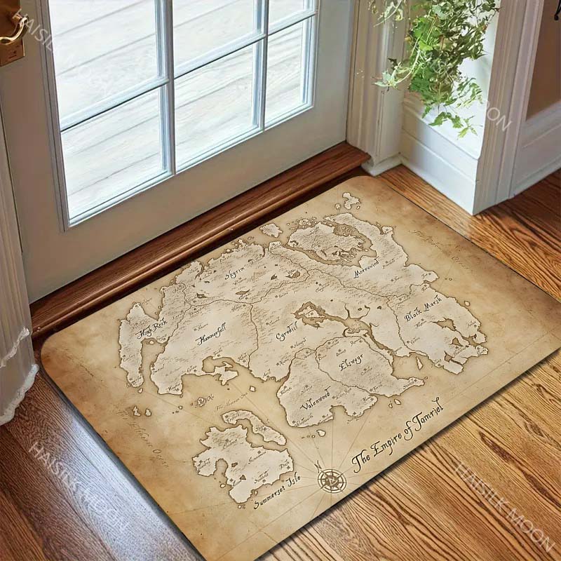Multiple sizes Fantasy continent old map Carpet for Living Room Bedroom Sofa Home Decor Rug Non-slip Floor Mat Luxury Gift