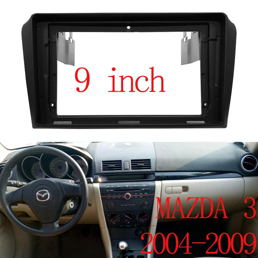 Car radio Fascias Panel For MAZDA 3 AXELA 2004-2009 9 inch Frame Audio Installation Dash Fitting Panel Kit Big Screen 2 Din