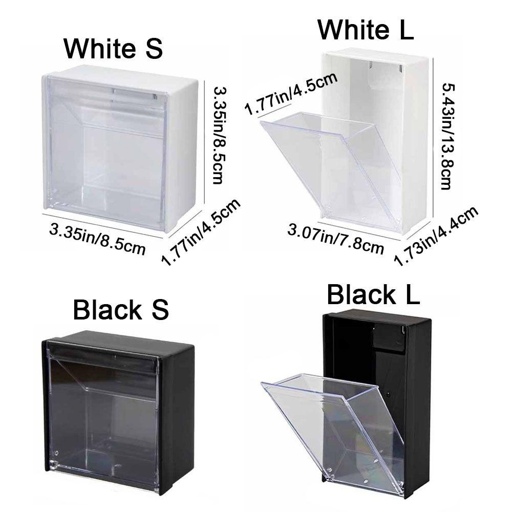 Plastic Magnetic Storage Box Space Saving Dustproof Mini Storage Box Square with Transparent Lid Wall Mounted Storage Boxes