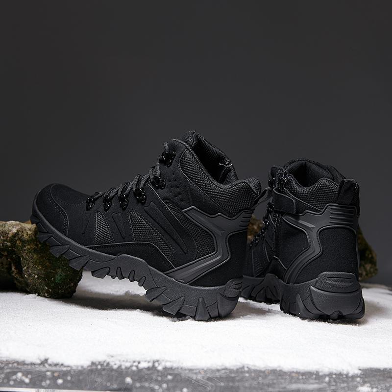 TUINANLE Мужские ботильоны, мужские модные уличные спортивные ботинки с высоким берцем на шнуровке, утепленная альпинистская обувь