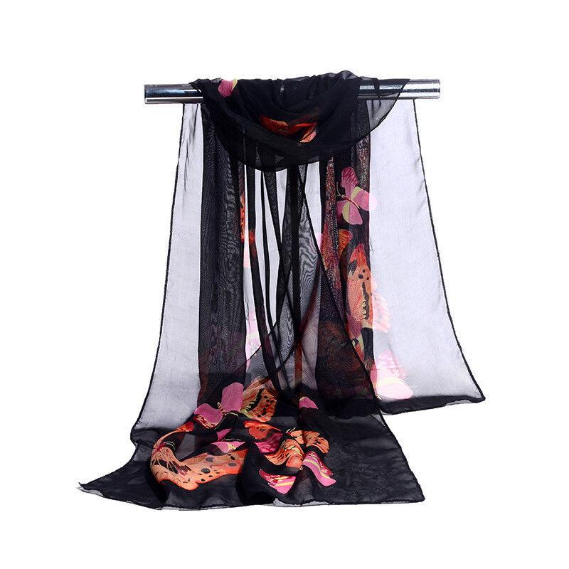 Теплые женские шарфы, новые стили на весну и лето, шифоновые шарфы с принтом, длинные и универсальные шарфы