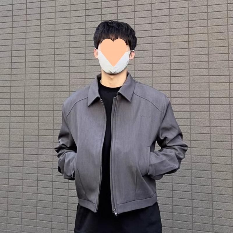 Блейзер мужской осенний простой повседневный свободный короткий пиджак