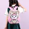 Adorable Cartoon Printed Backpack For Kids Stylish Breathable Nylon School Bag