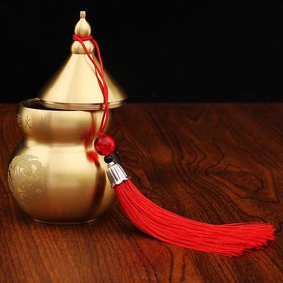 Дракон, избегающий огня, тыква-горлянка, металлические изделия ручной работы, украшение для офиса и гостиной, медная посуда, медная тыква-горлянка, подарок