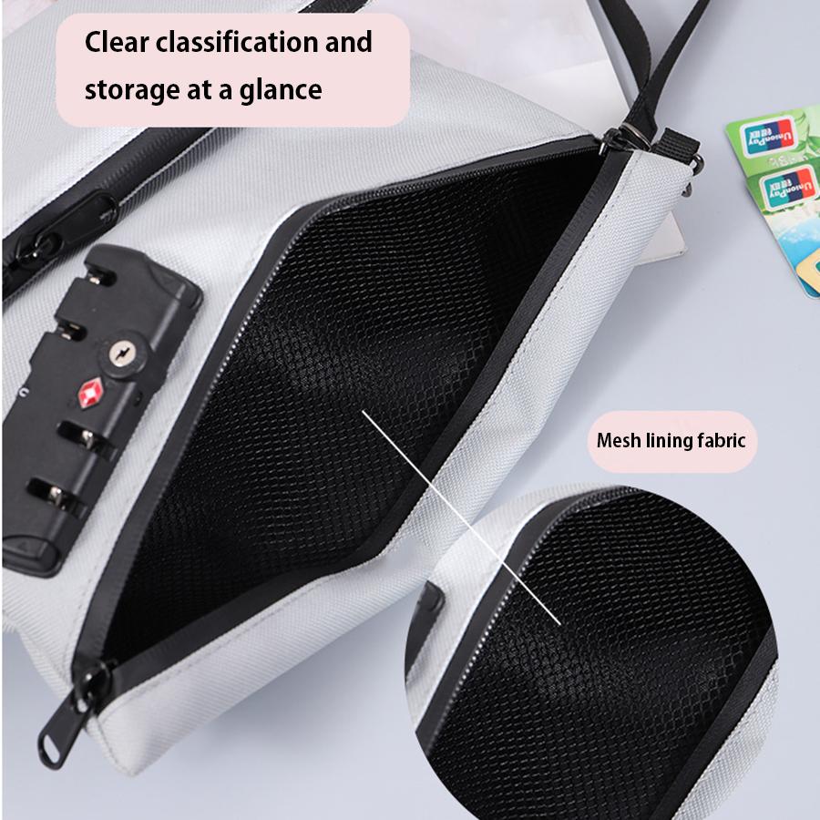 Портативный кошелек для монет, чехол для банковских карт с кодовым замком, минималистичный кошелек из ткани Оксфорд, держатель для карт, сумка для хранения с молнией